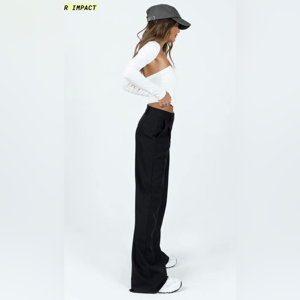 Princess Polly ARCHER PANTS BLACK